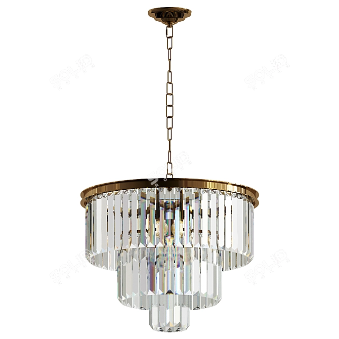 Elegant Tiered Chandelier Design 3D model image 1