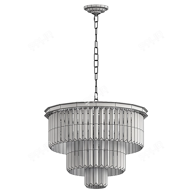 Elegant Tiered Chandelier Design 3D model image 3