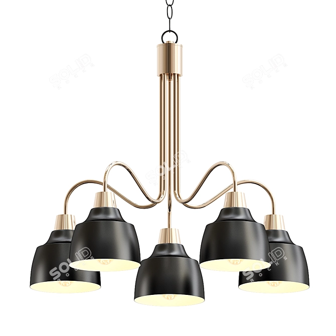 Modern Adjustable Pendant Light 3D model image 1