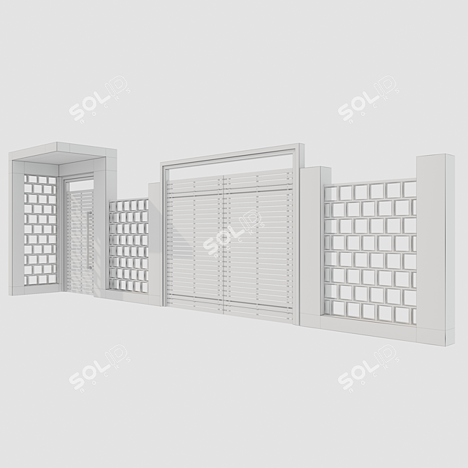 Fence 01 3D Model Asset 3D model image 5