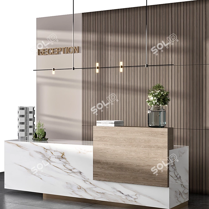 Modern Reception Desk Download Offer 3D model image 2