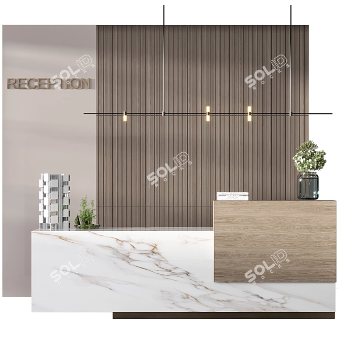 Modern Reception Desk Download Offer 3D model image 5