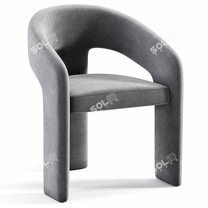 Sleek Modern Anise Dining Chair 3D model image 3