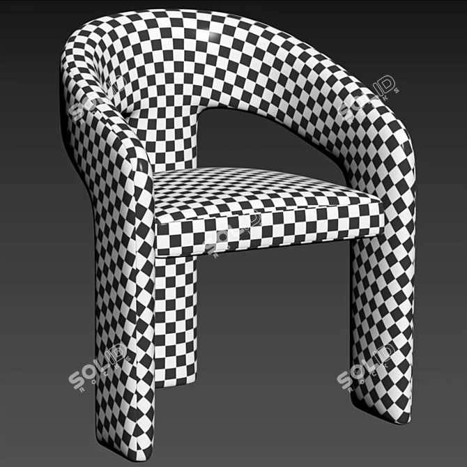 Sleek Modern Anise Dining Chair 3D model image 7