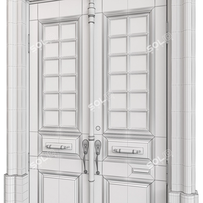 Classic Door 3D Model Set 3D model image 7