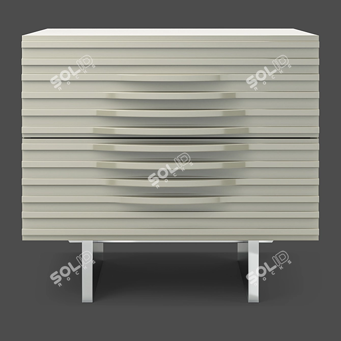 Glossy Nightstand MOD Miramar 3D model image 1