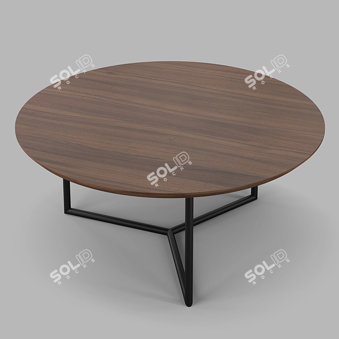 Miramar Walnut Magazine Table 3D model image 1