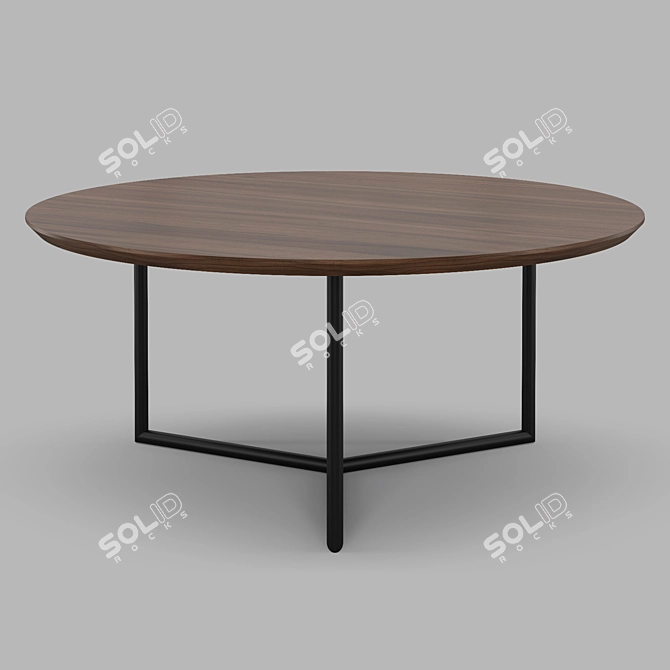 Miramar Walnut Magazine Table 3D model image 2