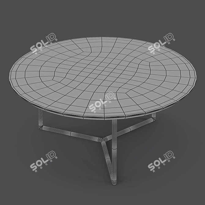 Miramar Walnut Magazine Table 3D model image 3