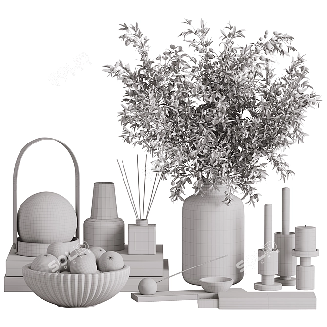 Modern Decorative Set H82 3D model image 6