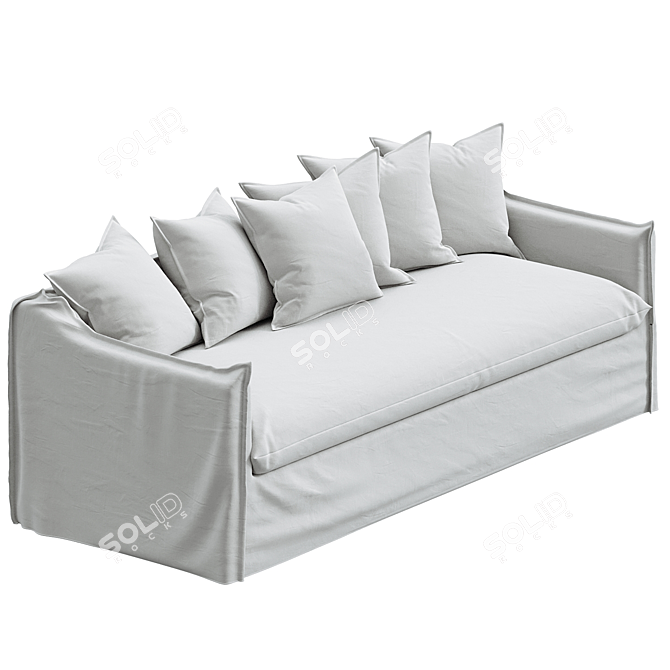 Elegant Dune Sofa in Oyster 3D model image 2