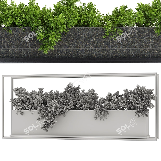 Metal Box Hanging Plant Set 3D model image 6