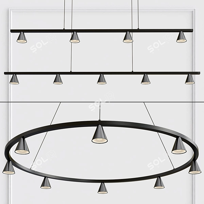 Dune Modern Chandelier Lighting Fixture 3D model image 2