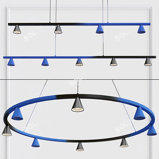 Dune Modern Chandelier Lighting Fixture 3D model image 3