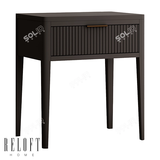 Bedside Table with Drawer Libro 3D model image 1