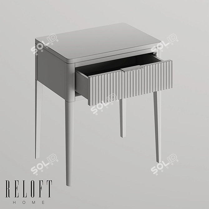 Bedside Table with Drawer Libro 3D model image 2