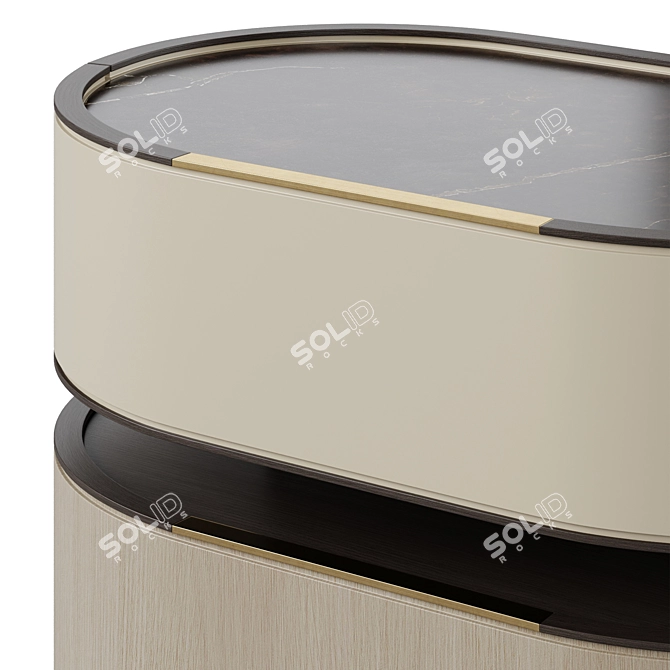 Elegant Yabu Bedside Table 3D model image 3