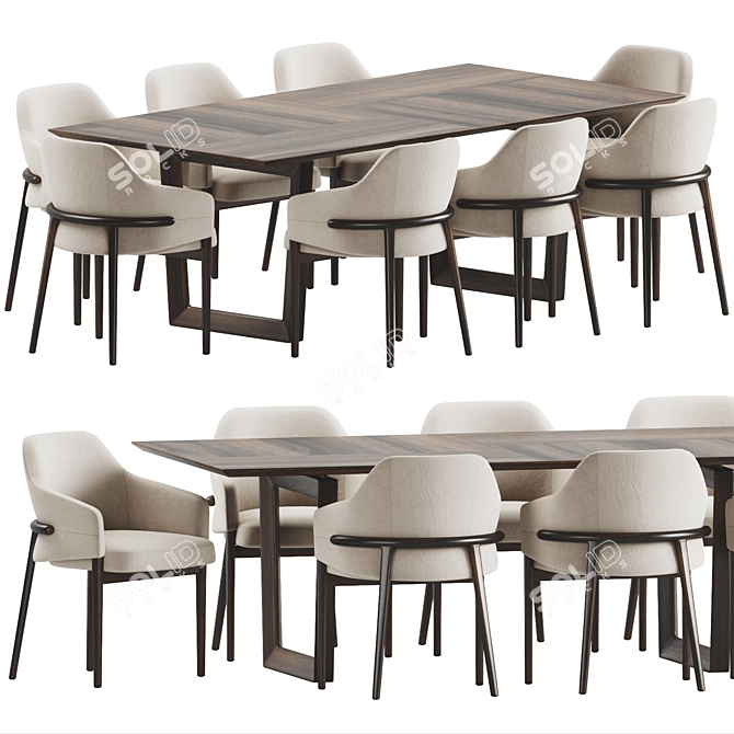 Elegant Dining Set: Trench & Bolero 3D model image 1