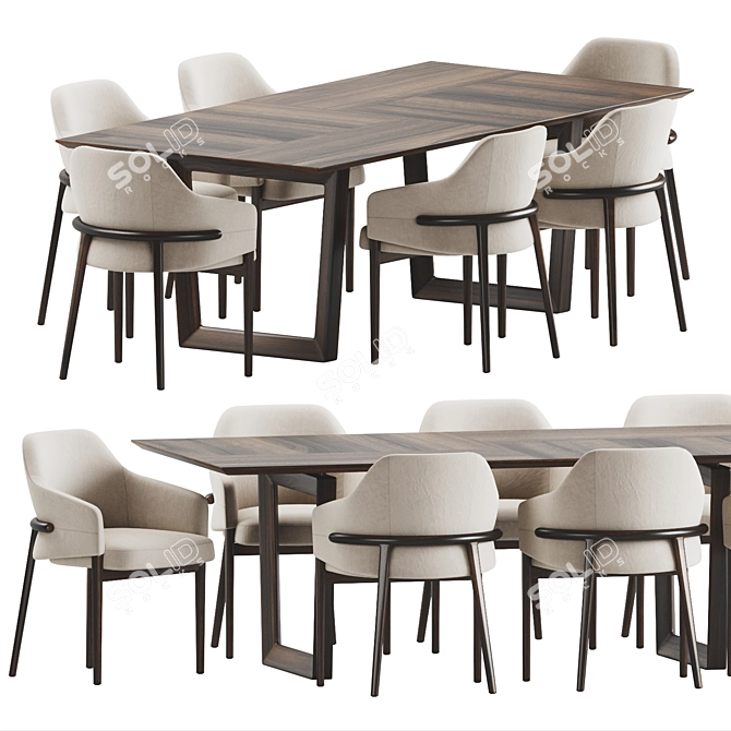 Elegant Dining Set: Trench & Bolero 3D model image 2