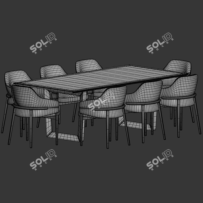 Elegant Dining Set: Trench & Bolero 3D model image 4