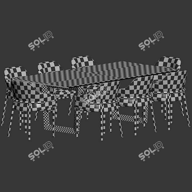 Elegant Dining Set: Trench & Bolero 3D model image 5