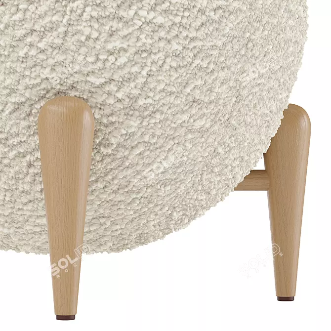 Shearling Ball Stool: Modern Design 3D model image 4