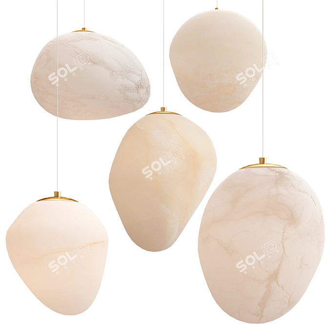 Modern Geometric Pendant Lamp 3D model image 1