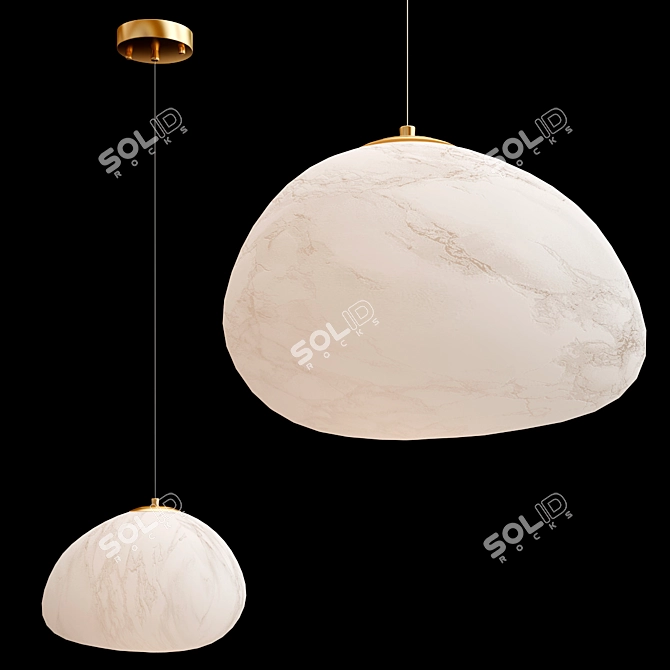 Modern Geometric Pendant Lamp 3D model image 3