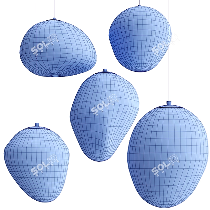 Modern Geometric Pendant Lamp 3D model image 7