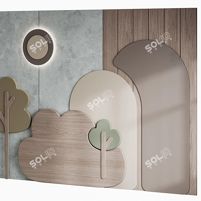  Smoothing Subdivision Wall Panel 3D model image 5