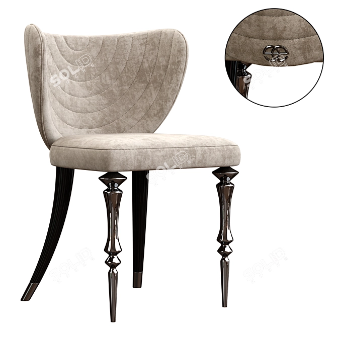 Luxury Armchair Arven Model 3D model image 3