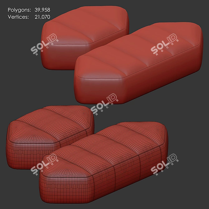 GALLERIA & RADICE Cloud Pouf 3D model image 5