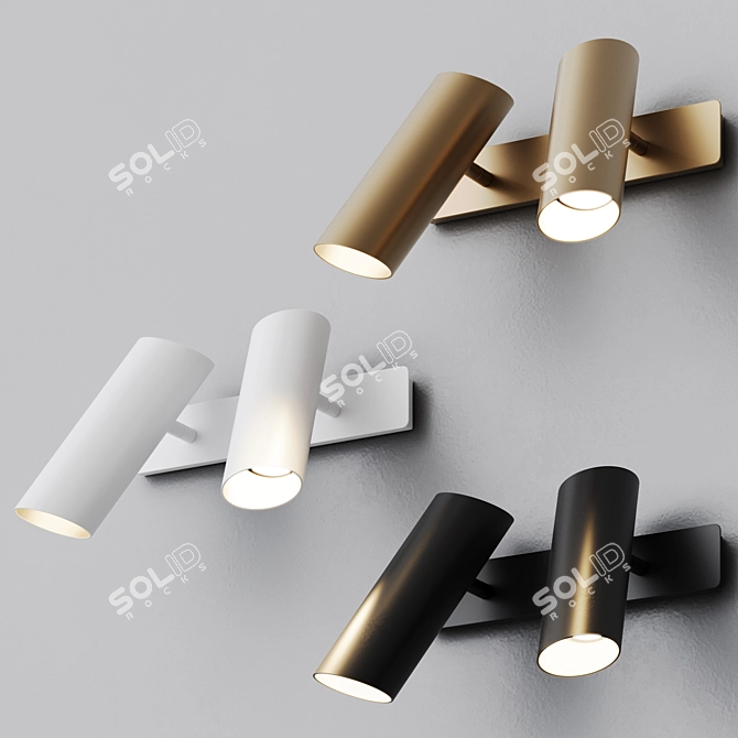 Modern Steel Wall Lamp by Faro Barcelona 3D model image 7