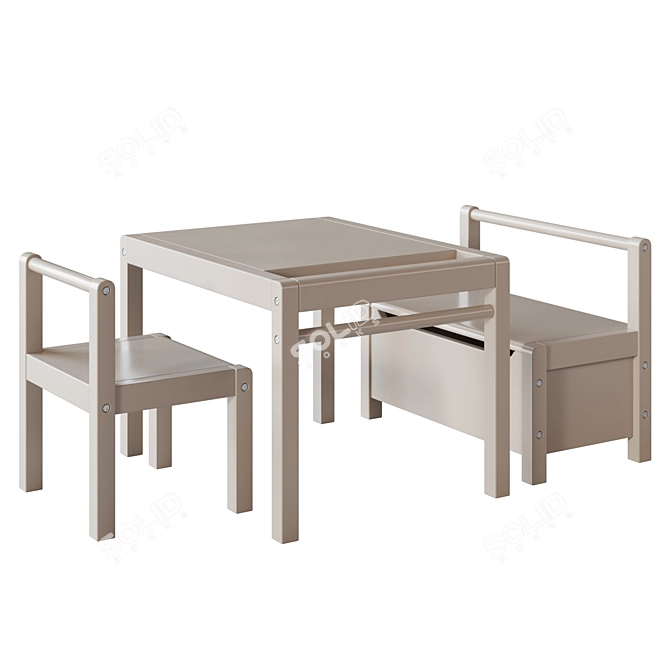 H&M Kids Furniture Set 3D model image 3