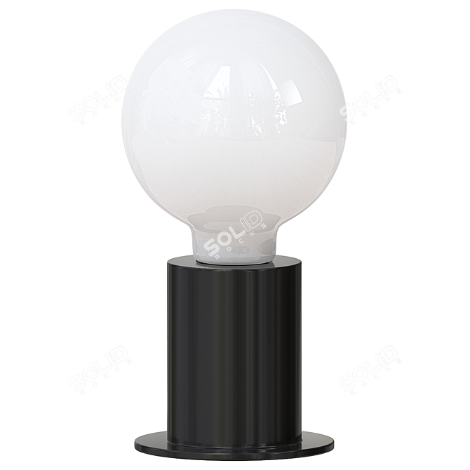 Sleek BLACK Faro Barcelona Lamp 3D model image 1