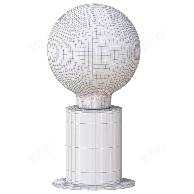 Sleek BLACK Faro Barcelona Lamp 3D model image 2