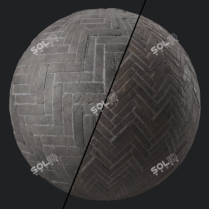 Artisan Slate Seamless Pavement Materials 3D model image 1