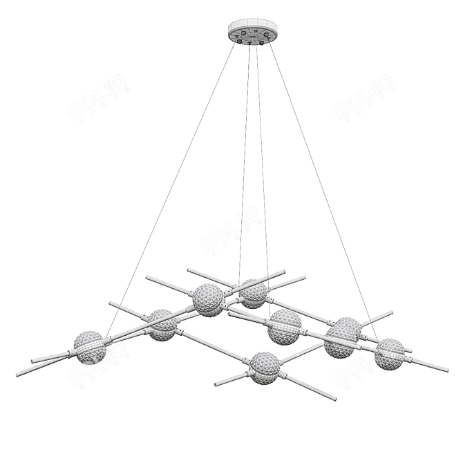 ImperiumLoft TRELLIS Pendant Chandelier 3D model image 3