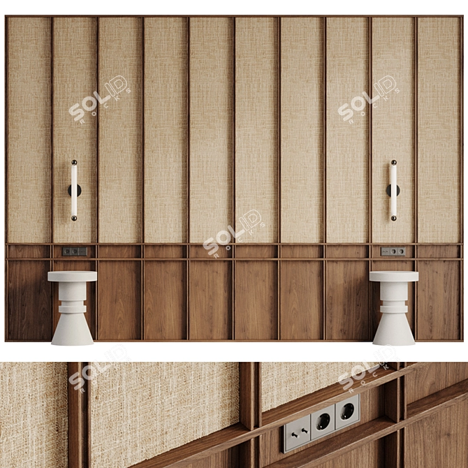 Modern Wood Panel Jairo 3D model image 2