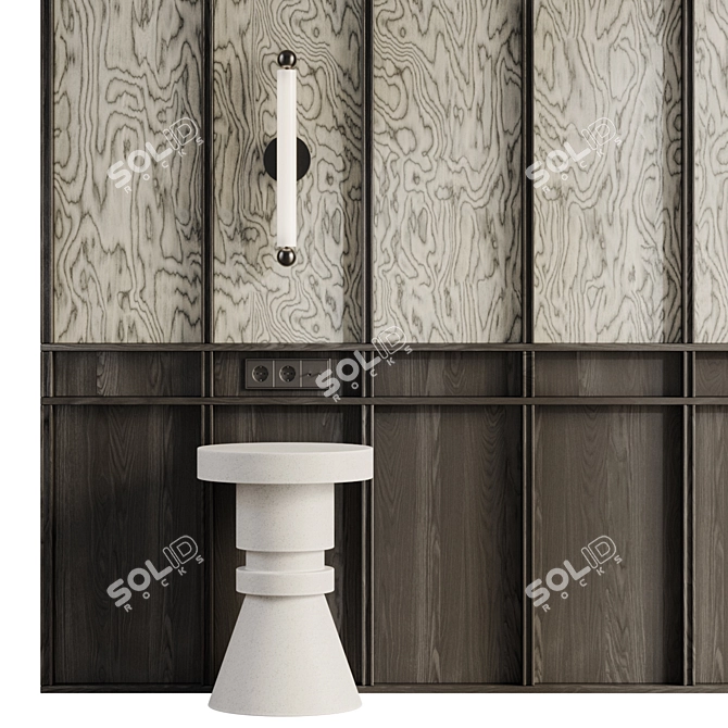 Modern Wood Panel Jairo 3D model image 3