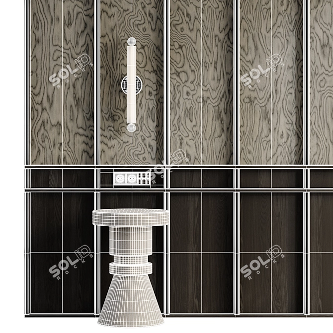 Modern Wood Panel Jairo 3D model image 7