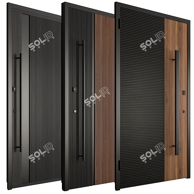  Contemporary Designer Door Collection 3D model image 1