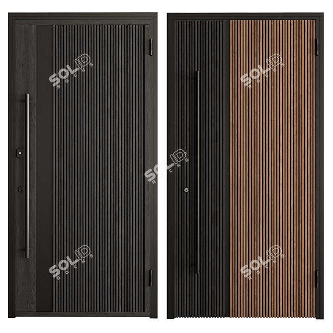  Contemporary Designer Door Collection 3D model image 4