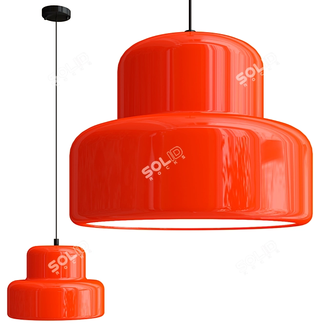 Modern Poker Pendant Lamp 3D model image 1