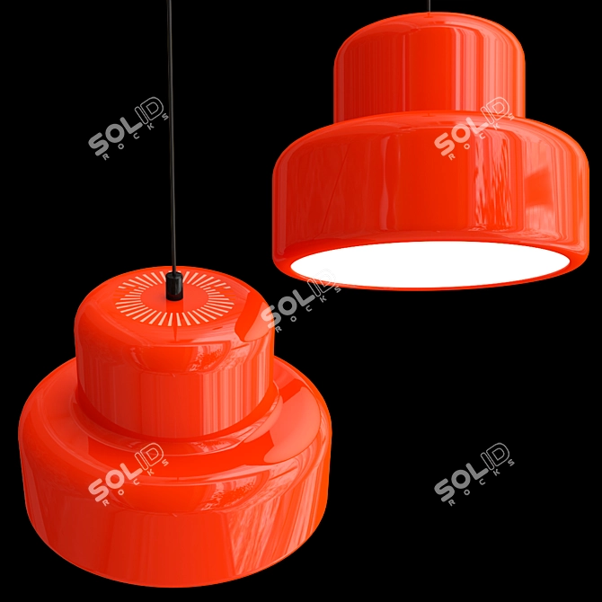 Modern Poker Pendant Lamp 3D model image 2