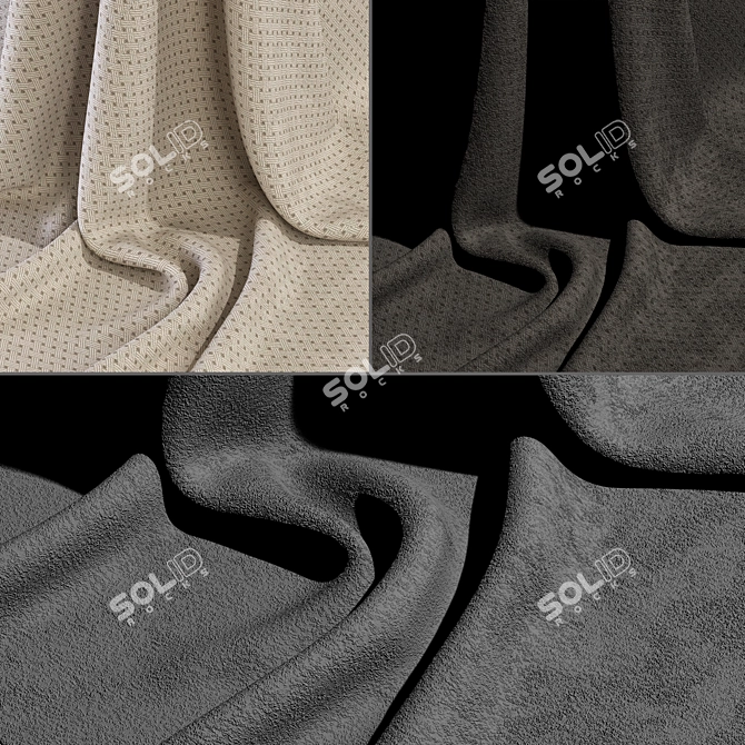 Pastiglia Fabric Collection 3D Model 3D model image 3