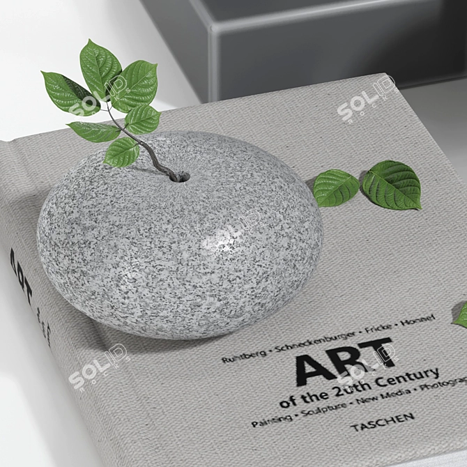 Modern Decorative Set with Statue 3D model image 6