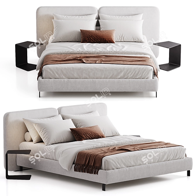 Luxury Tatlin Cover Bed 3D 3D model image 2