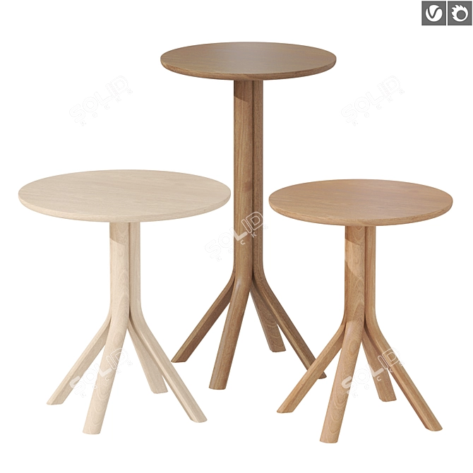 Modern Elegance Tree Circle Table 3D model image 1