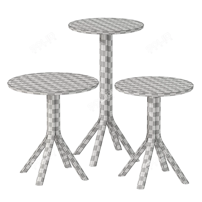 Modern Elegance Tree Circle Table 3D model image 2